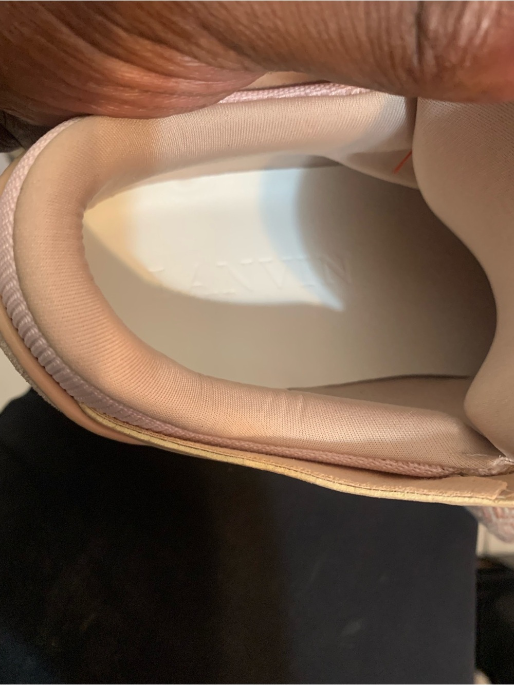Lanvin Women's Blush Pink Leather Sneakers - Picture 3 of 9